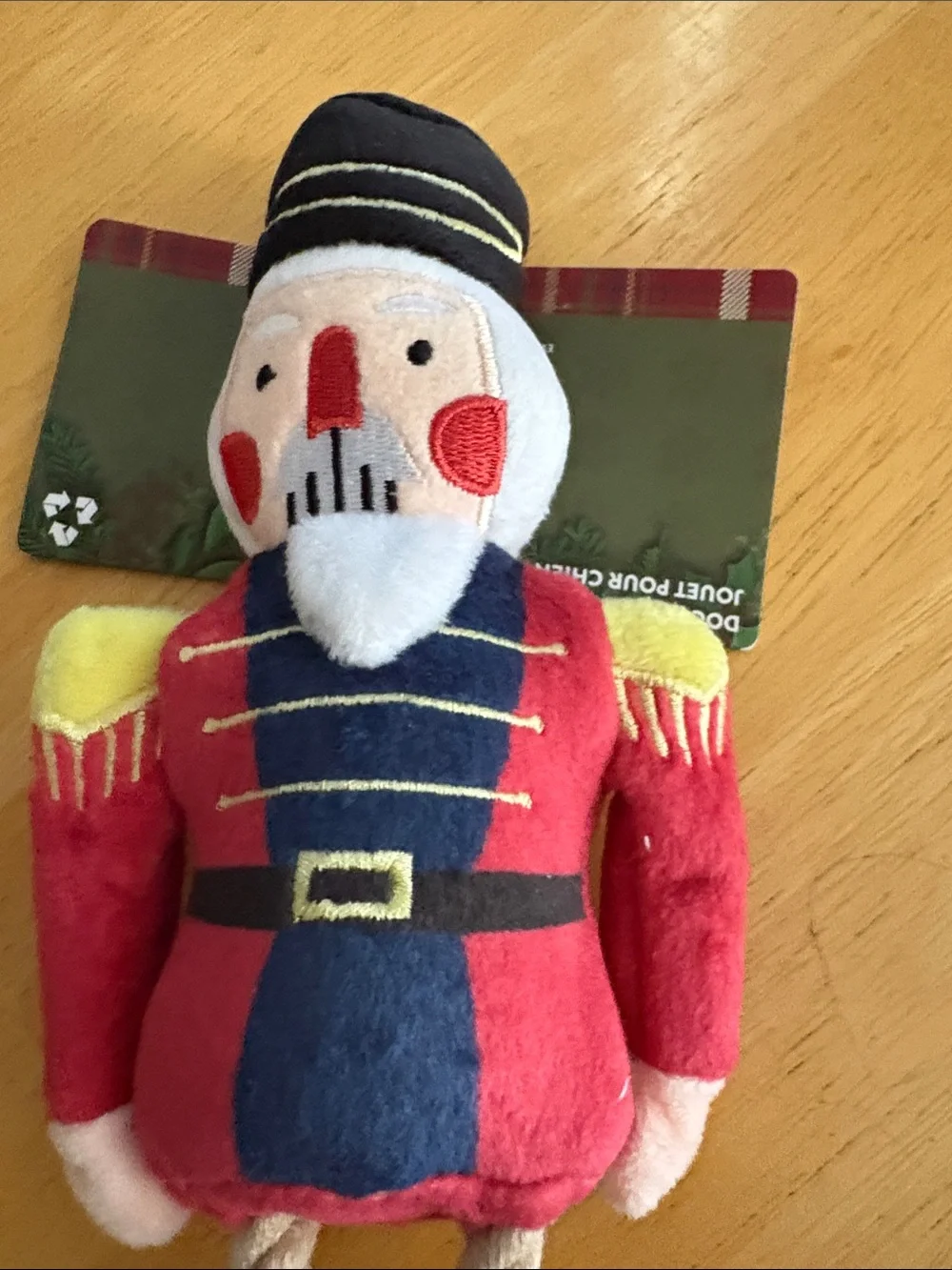 Holiday Nutcracker Plush Dog Toy - Red & Black